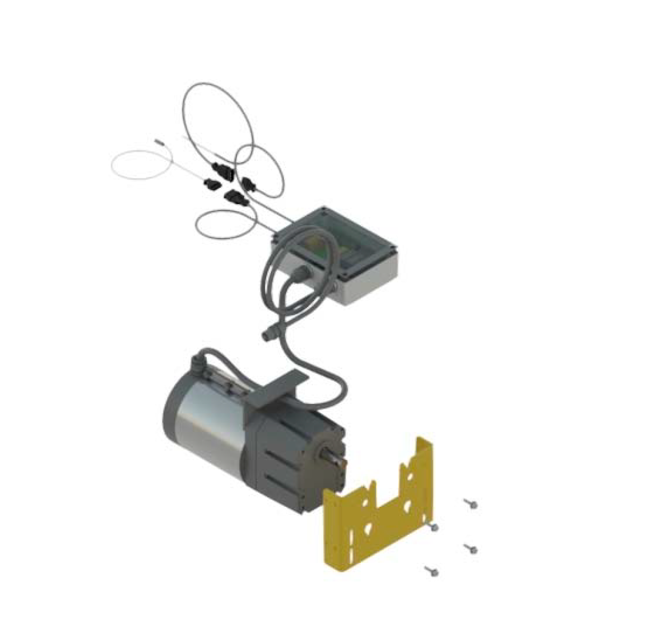 Bison A3505 Motor w/Infinity 4000 motor mounting plate attached (Replaces IN1000) (mounts Coverstar motor to older PCS system)