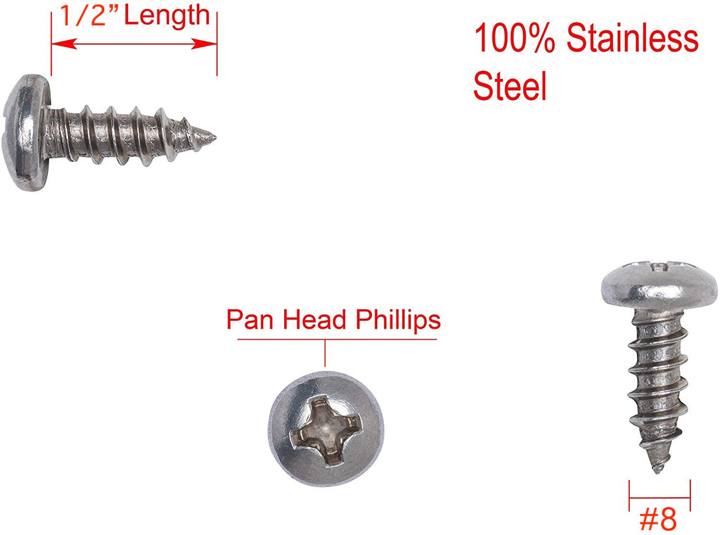 Screw - PPMS  #8 x 1/2" SS