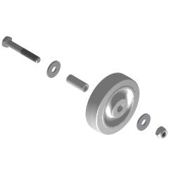 PCS 3" Colson Replacement Wheel Kit (1 wheel and bolt)
