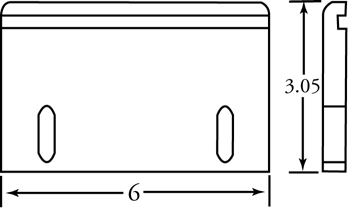 PCS 6 in. Slip-In Outside Slider (Used on 4 in. Leading Edge Bar)