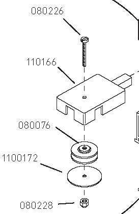 CP Recessed Flush Track Pulley Assmbly Ea.
