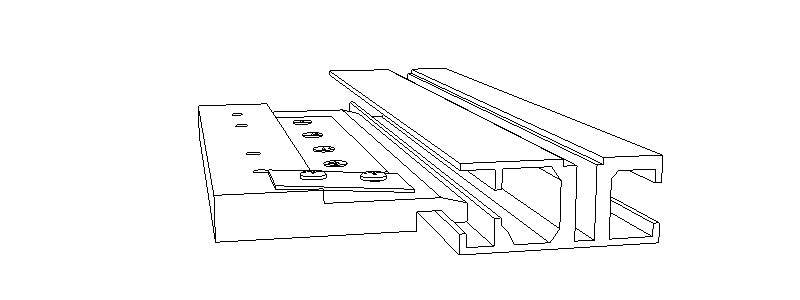 Pre 801/403 UG Retro Fit Detachable Rope White Slider Assembly Right