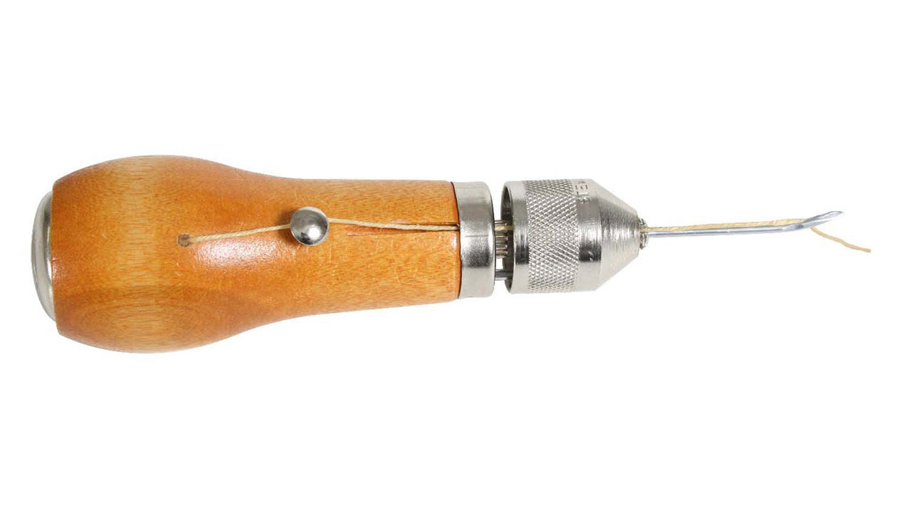 Sewing Awl Complete - w/2 needles & bobbin of coarse thread