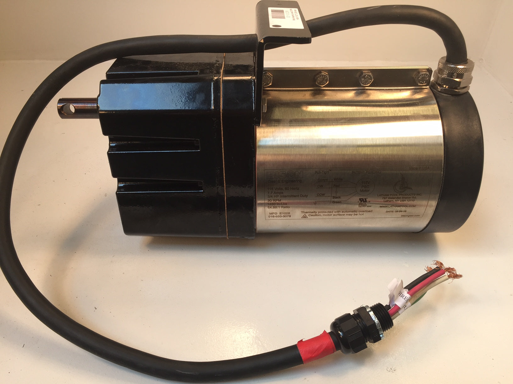 3 Wire High Torque Motor Bison 30 RPM (No Motor Mounting Bracket)